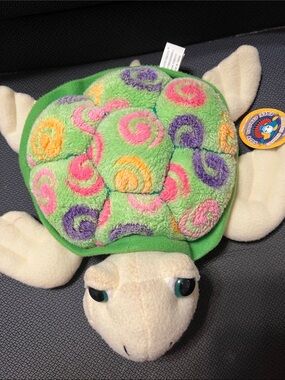 Green Swirl Plush Turtle Stuffed Animal - Brand Unknown